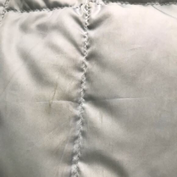 LL Bean mens XL orange grey reversible goose down puffer quilted vest 0BDC7 - Picture 11 of 13